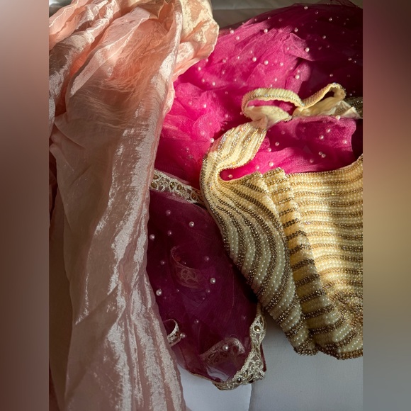 Saree blouse, skirt, and chunni - Picture 2 of 4